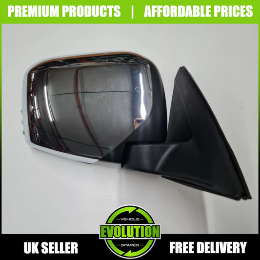 For Mitsubishi L200 Wing Door Mirror Pickup 2006-2015 Chrome Manual Drivers