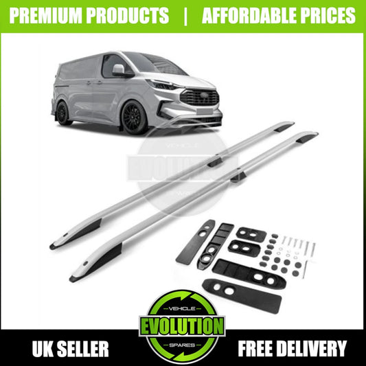 ROOF RAILS BARS SILVER RACK BAR SWB FITS FORD TRANSIT CUSTOM 2023-- MK2