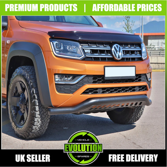 BLACK NUDGE A-BAR BULL BAR GUARD CITY AXLE TO FIT VW AMAROK 2010-2016