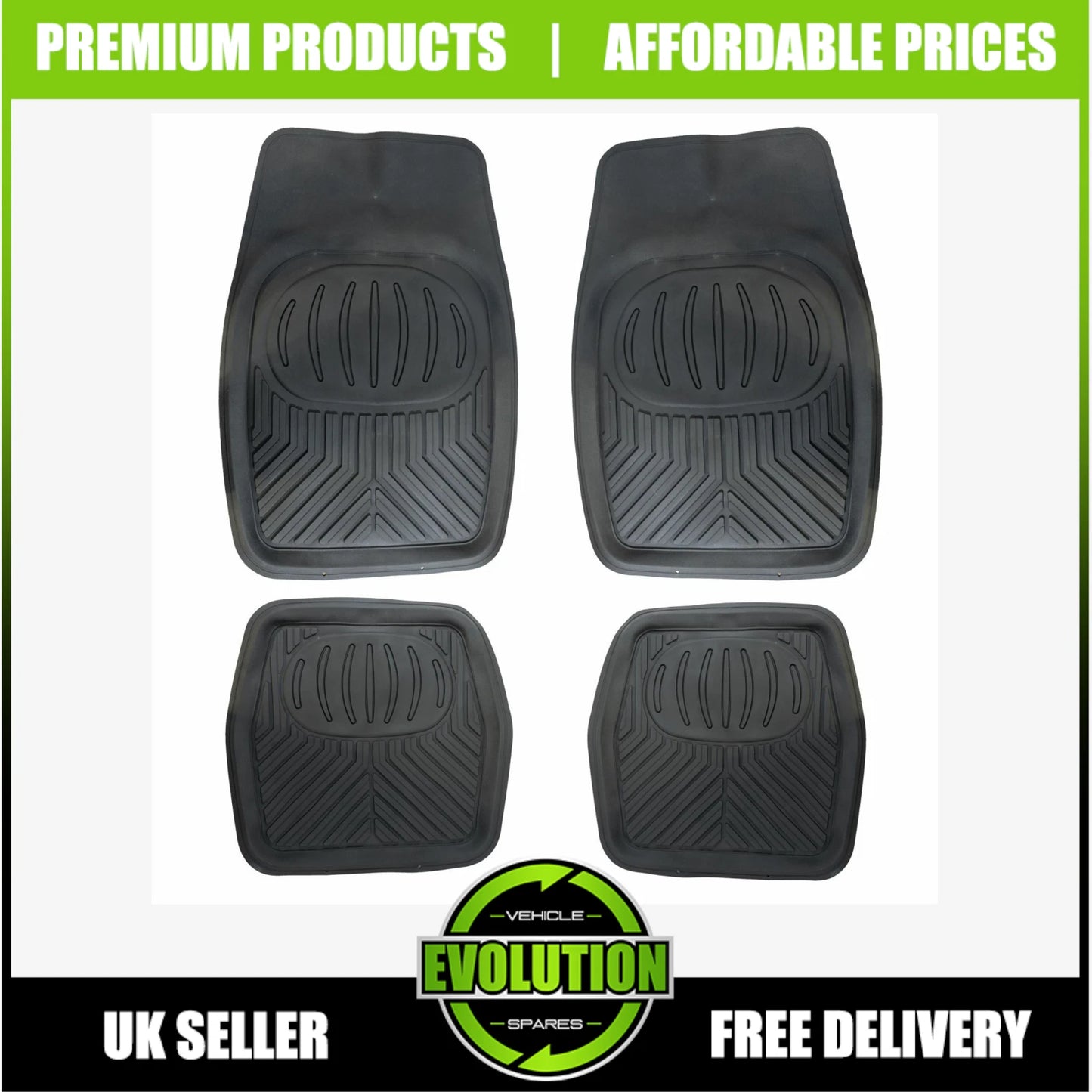 To fit Mitsubishi L200 2015-2022 Deep Tray Rubber Floor Mats Heavy Duty Mud Mats