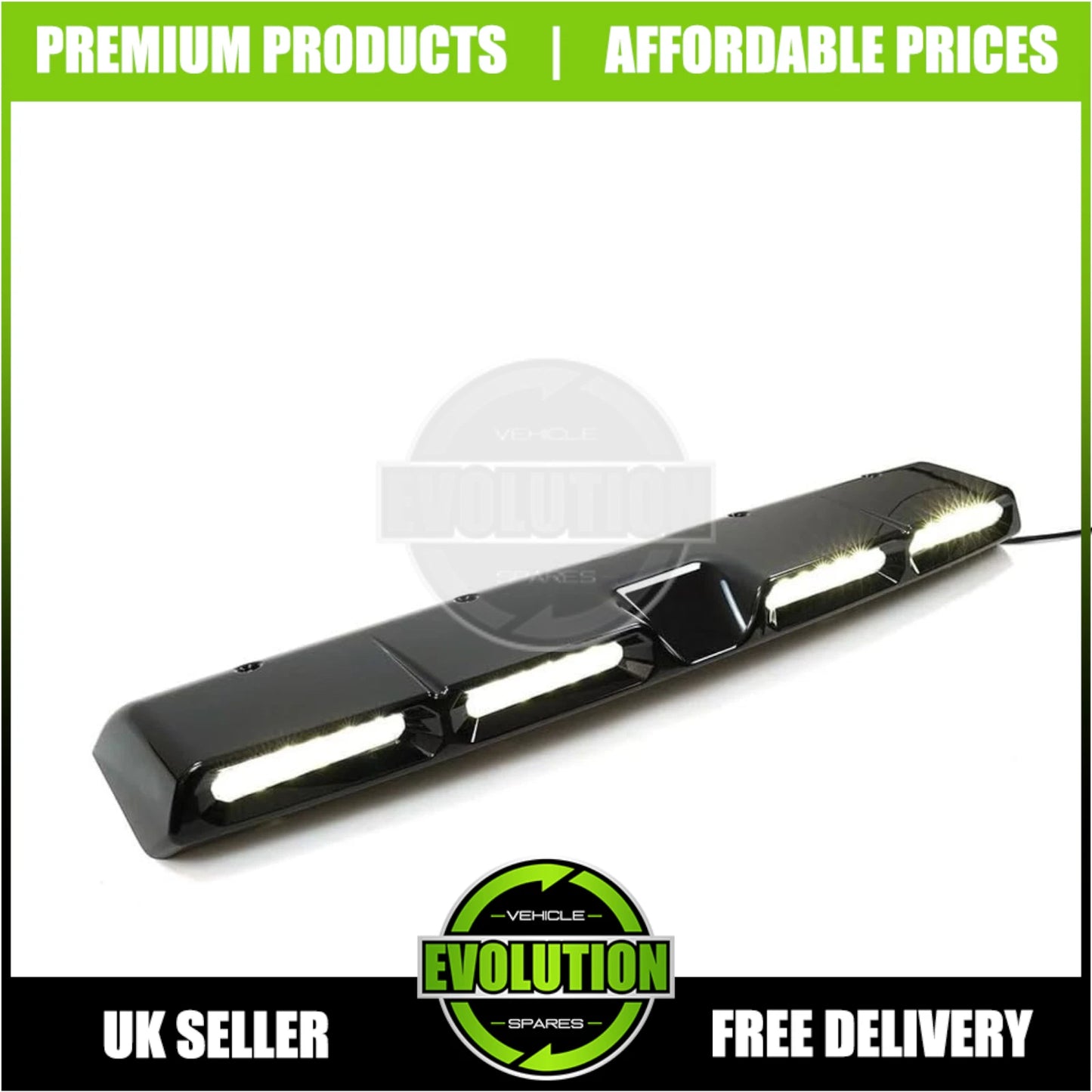 Gloss Black Roof Quad Light Pod Bar LED Lamp Fits Vw Amarok 2023 on