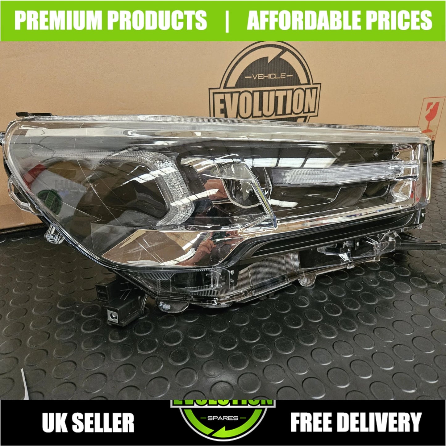 Headlight Headlamp LED DRL Drivers Right Replacement Toyota Hilux 2020-2024 MK9