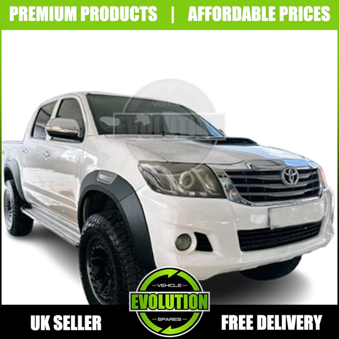 Wide Wheel Arches Wide Oem Look Matte Fits Toyota Hilux 2012-2016 Fenders 2.5"