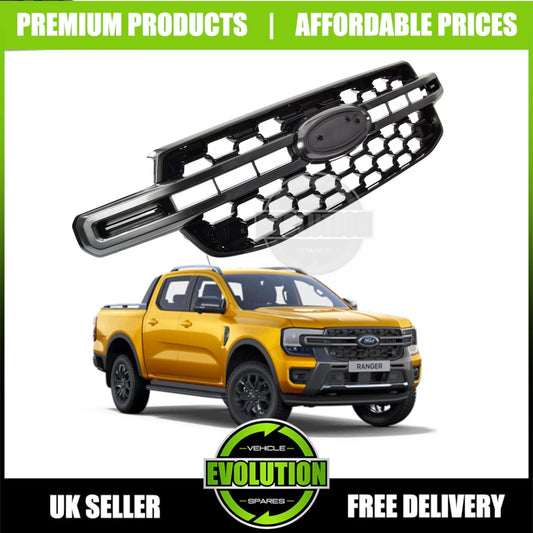 FRONT GRILL GRILLE OEM REPLACEMENT BLACK GREY FOR FORD RANGER  T9 2023-2025