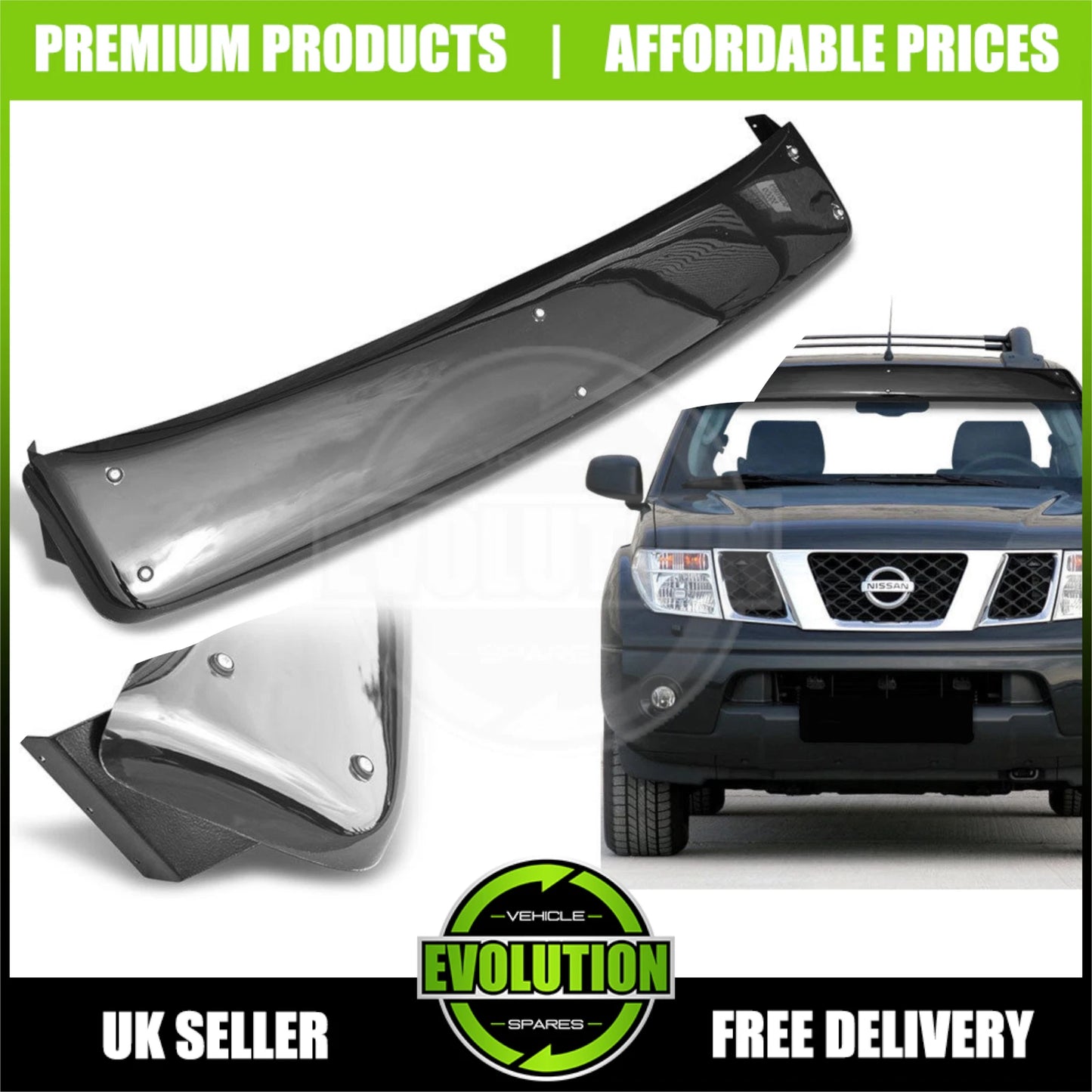 Fits Nissan NAVARA 2006-2015 SUNVISOR BUG DEFLECTOR WIND SUN VISOR PROTECTOR