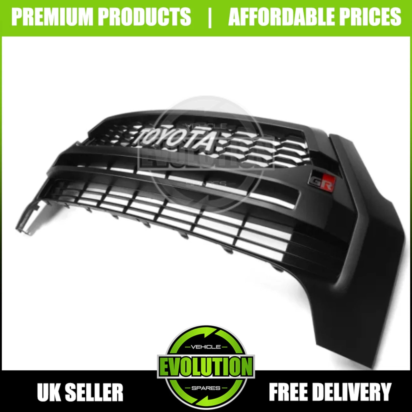 FRONT GRILLE GRILL GR SPORT SYLE MATTE FITS TOYOTA HILUX INVINCIBLE 2020-2025