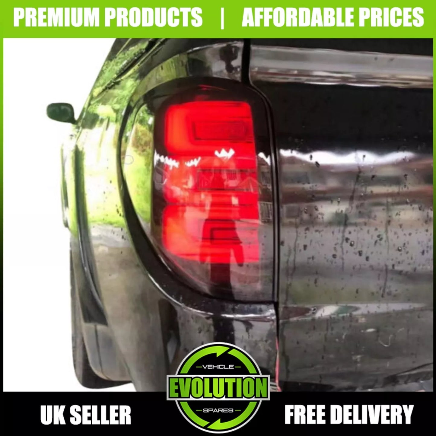 LED Rear back Lights For Mitsubishi L200 2005-14 Smoked black back light