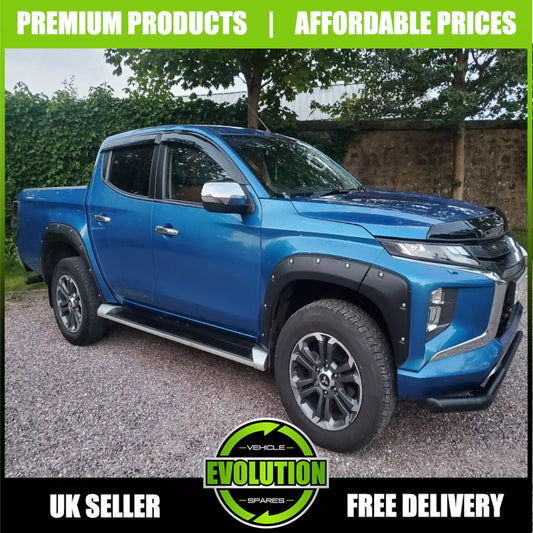 Mitsubishi L200 Series 6 2019 onwards Wide Wheel Arch Kit Matt Black Bolt Look