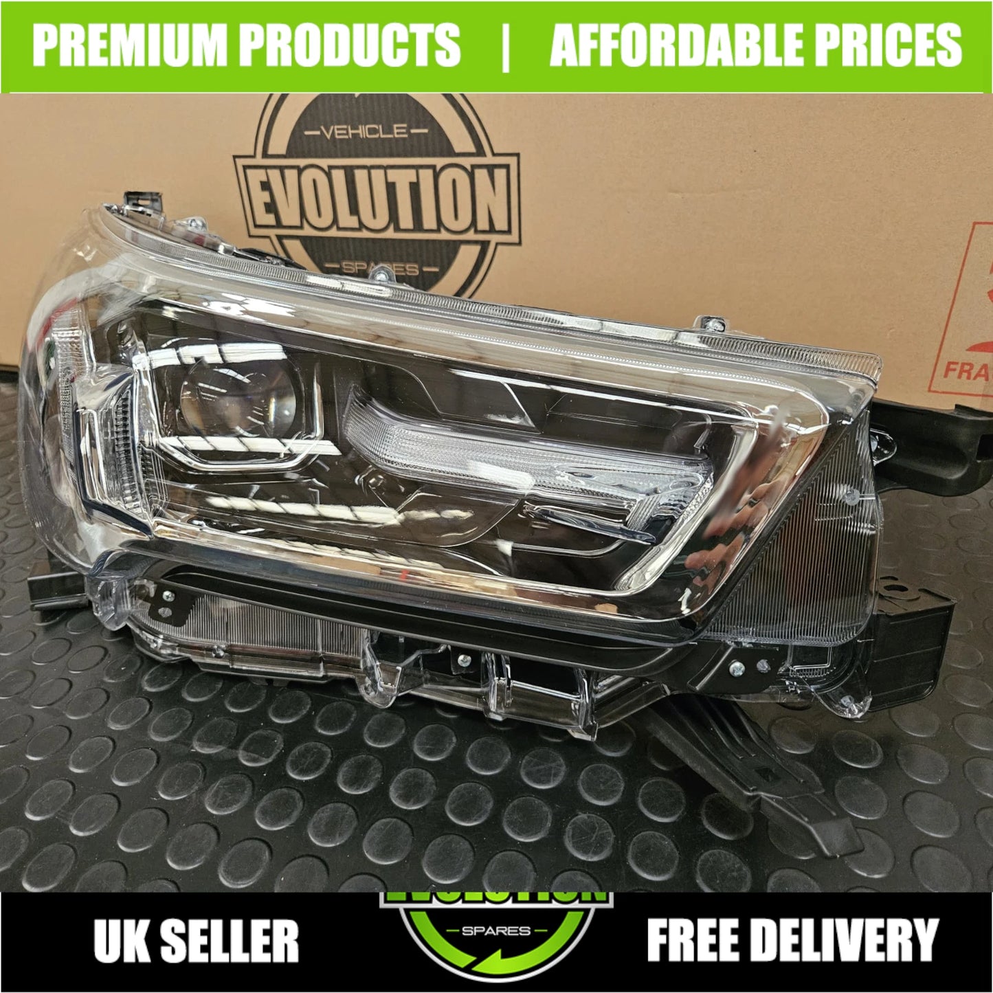 Headlight Headlamp Set Pair LED DRL Replacement Toyota Hilux 2020 on MK9