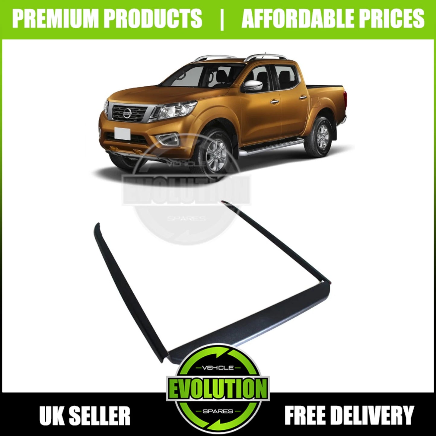 LOAD BED RAIL CAPS PROTECTOR 3 PC SET TAILGATE FOR NISSAN NAVARA NP300 2016-2022