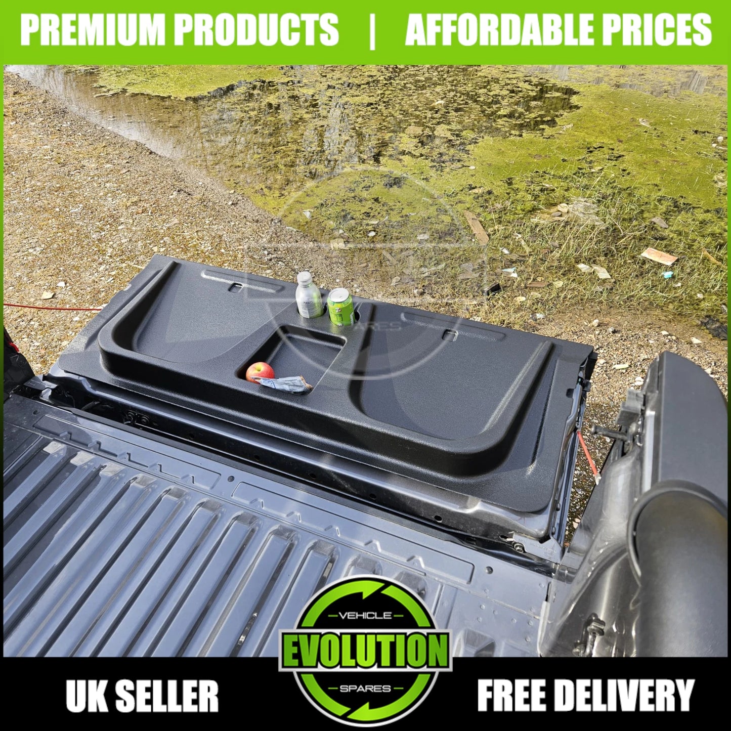 TAILGATE SEAT BENCH CHAIR CUP HOLDERS BED FOR TOYOTA HILUX MK7 2005-2016