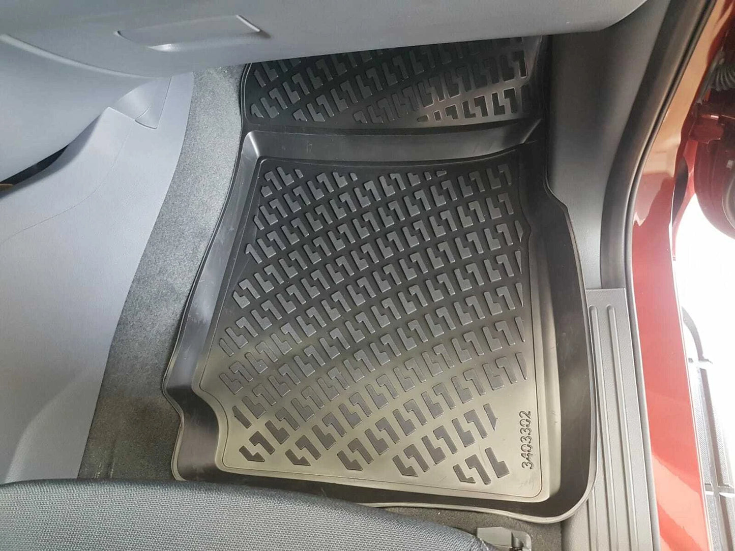 Rubber Floor Mats Tailored Deep Tray VW AMAROK DOUBLE CAB 2019 TO 2022