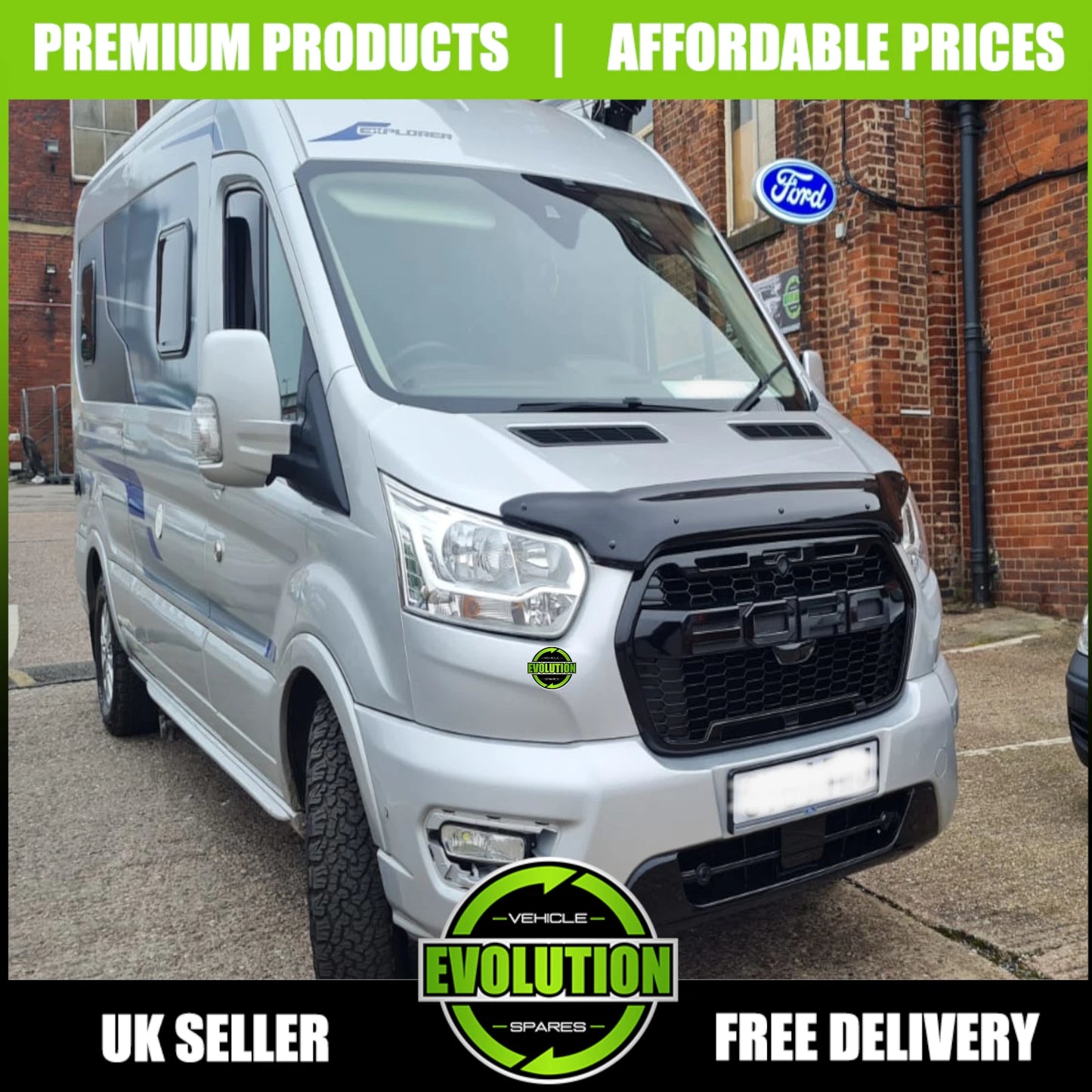 BONNET GUARD BUG DEFLECTOR PROTECTOR TO FIT FORD TRANSIT 2013-2019 MK8