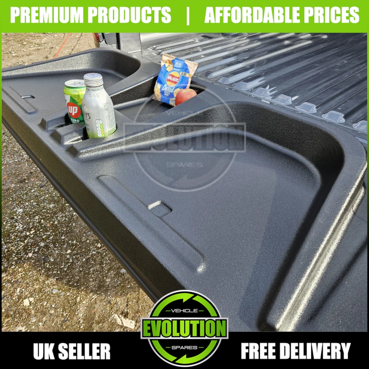 TAILGATE SEAT BENCH CHAIR CUP HOLDERS BED FOR TOYOTA HILUX MK7 2005-2016