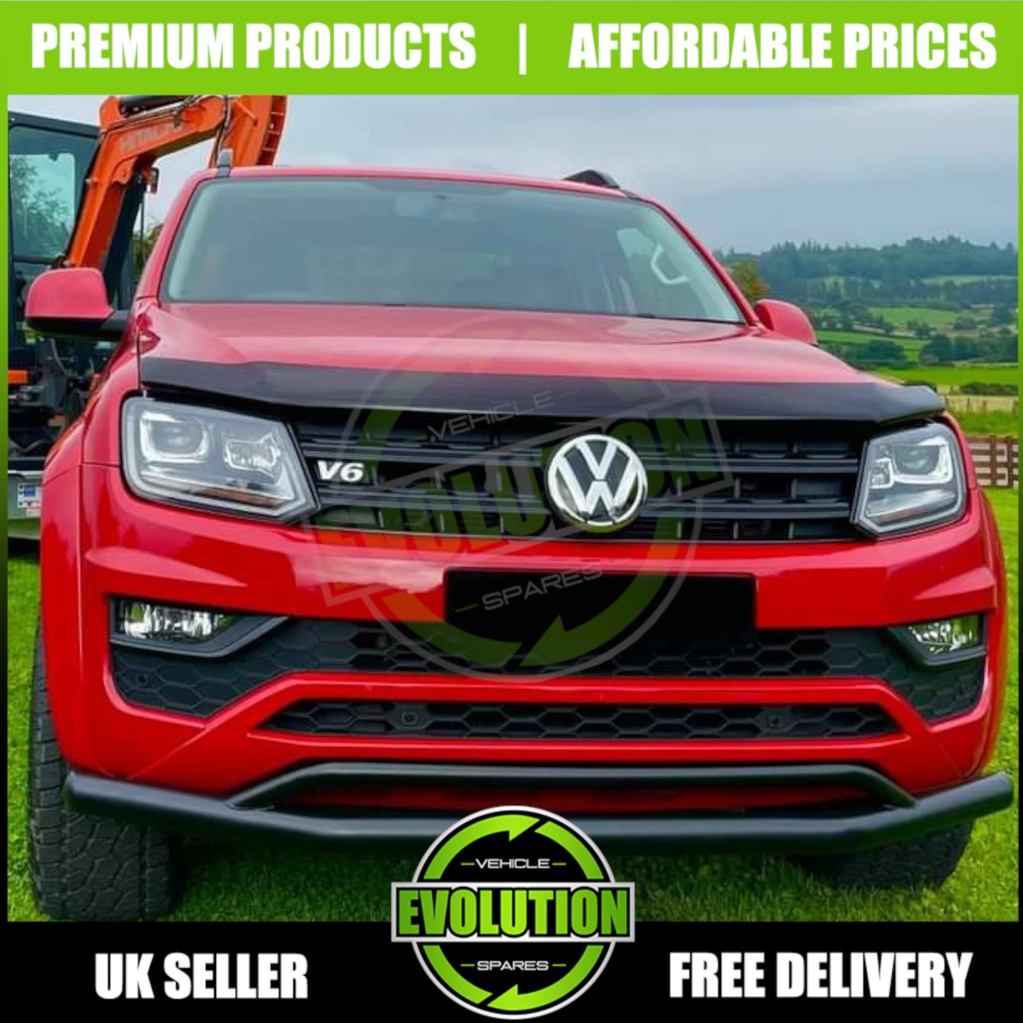 BONNET GUARD BUG DEFLECTOR AND WIND DEFLECTORS TO FIT VW AMAROK 2010-2016