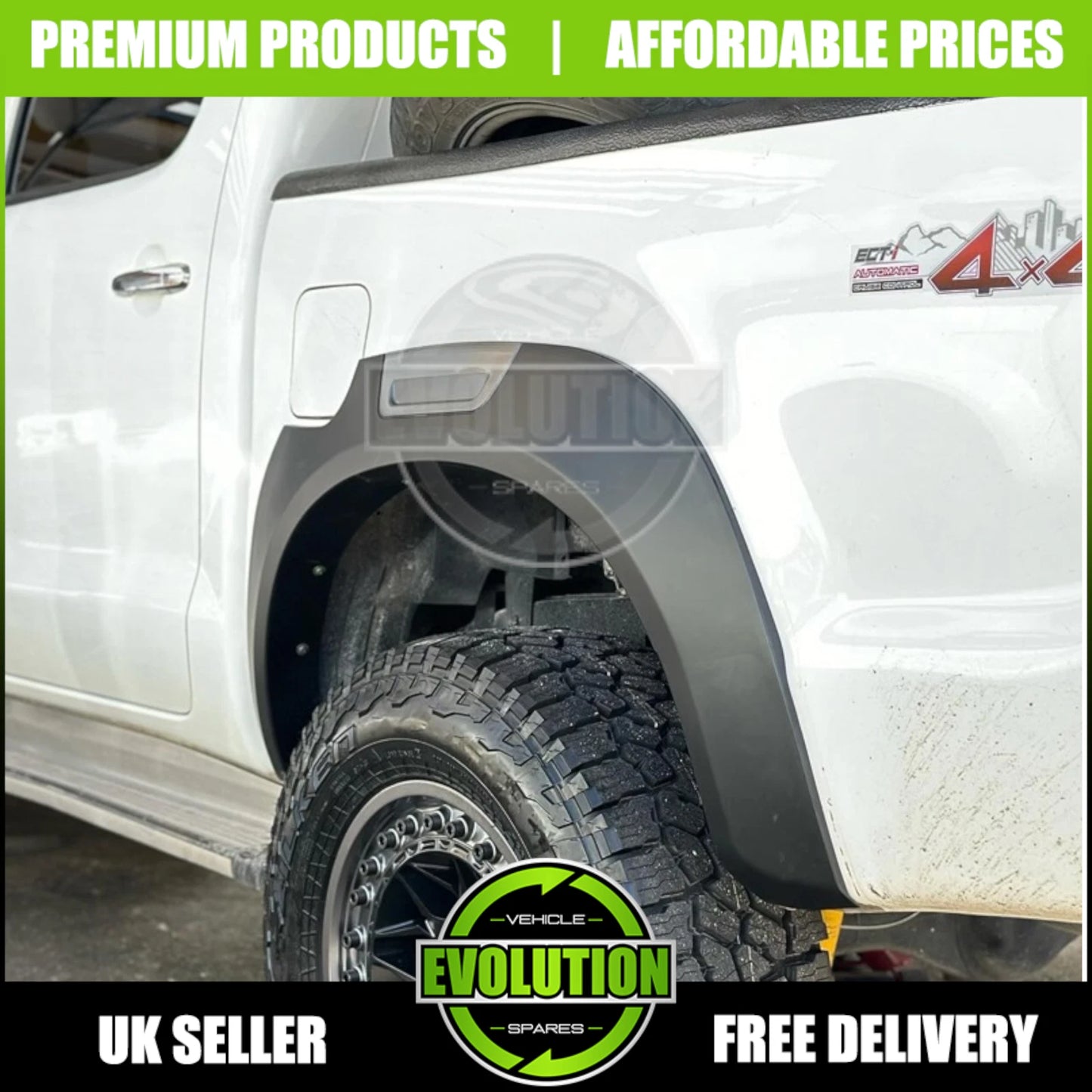 Wide Wheel Arches Wide Oem Look Matte Fits Toyota Hilux 2012-2016 Fenders 2.5"