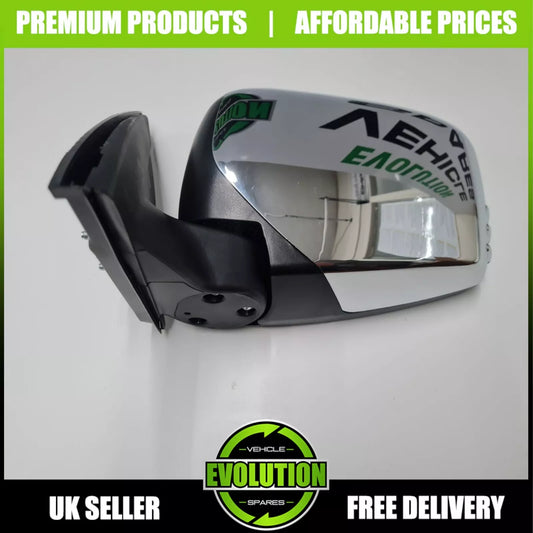 For Mitsubishi L200 Wing Door Mirror Pickup 2006-2016 Chrome Manual Passenger