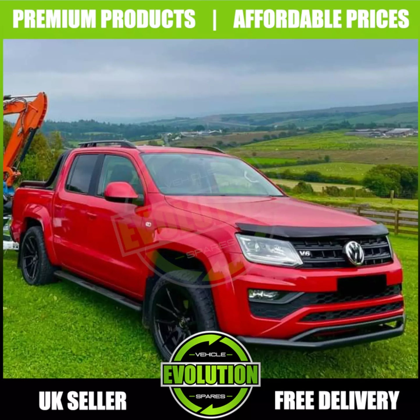 BONNET GUARD BUG DEFLECTOR AND WIND DEFLECTORS TO FIT VW AMAROK 2010-2016