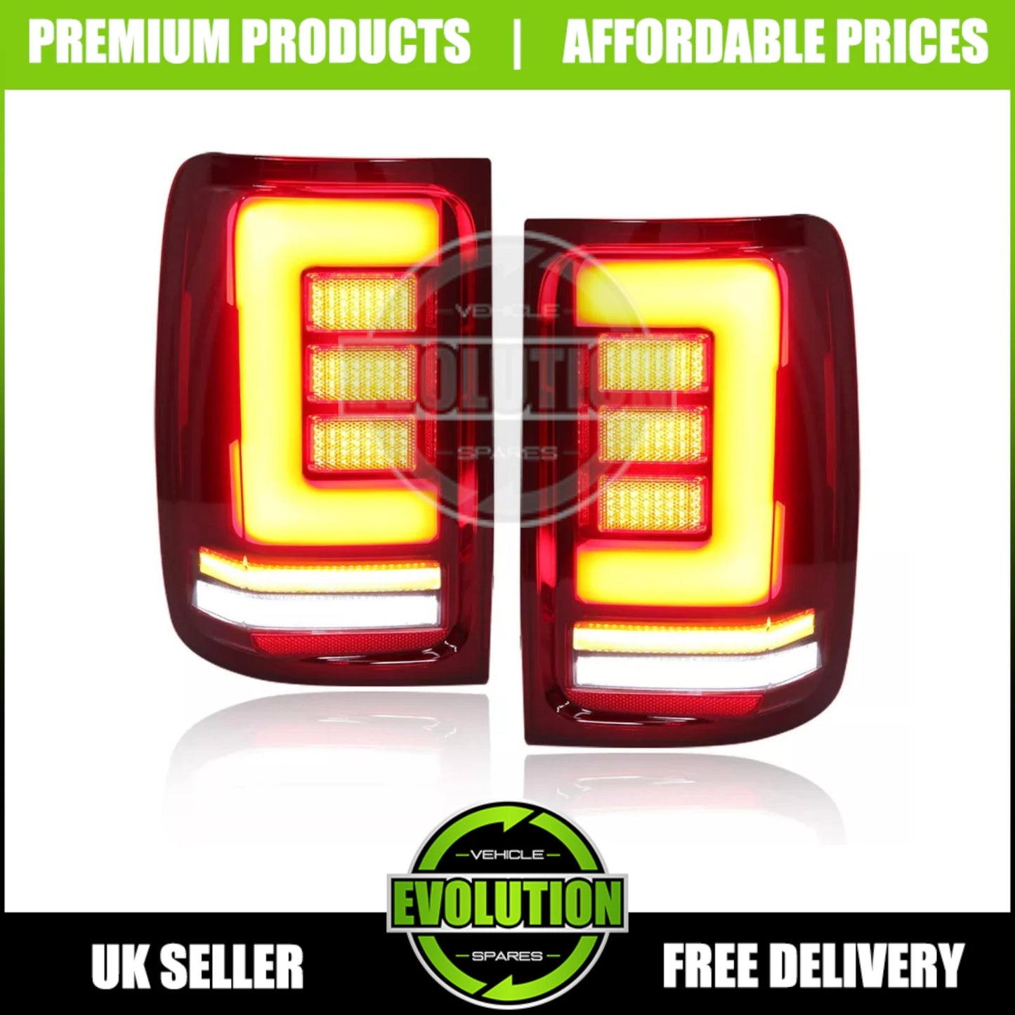 REAR LIGHTS LED BACK TAIL LAMPS DRL UPGRADE FITS VW AMAROK 2010-2016