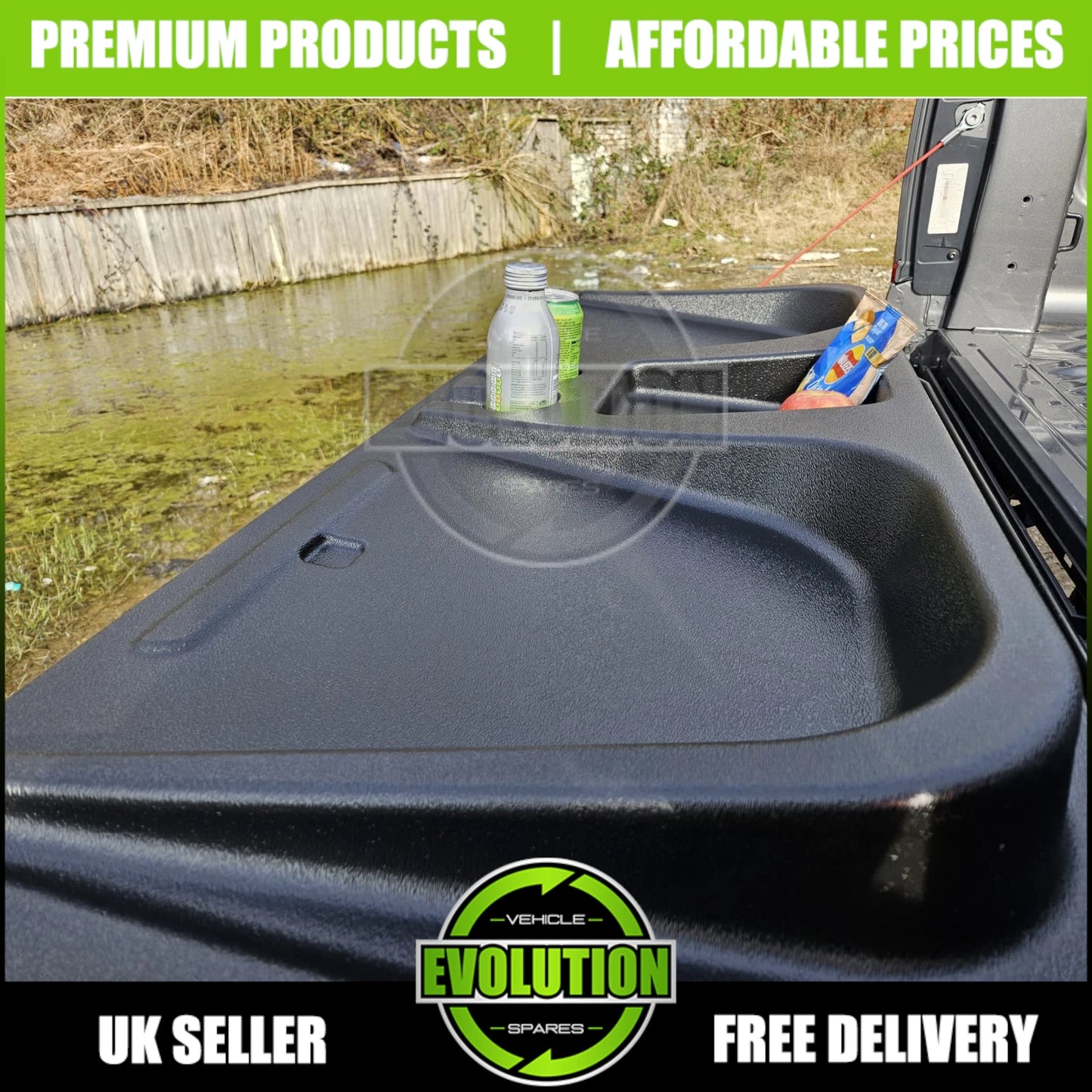 TAILGATE SEAT BENCH CHAIR CUP HOLDERS BED FOR TOYOTA HILUX MK7 2005-2016