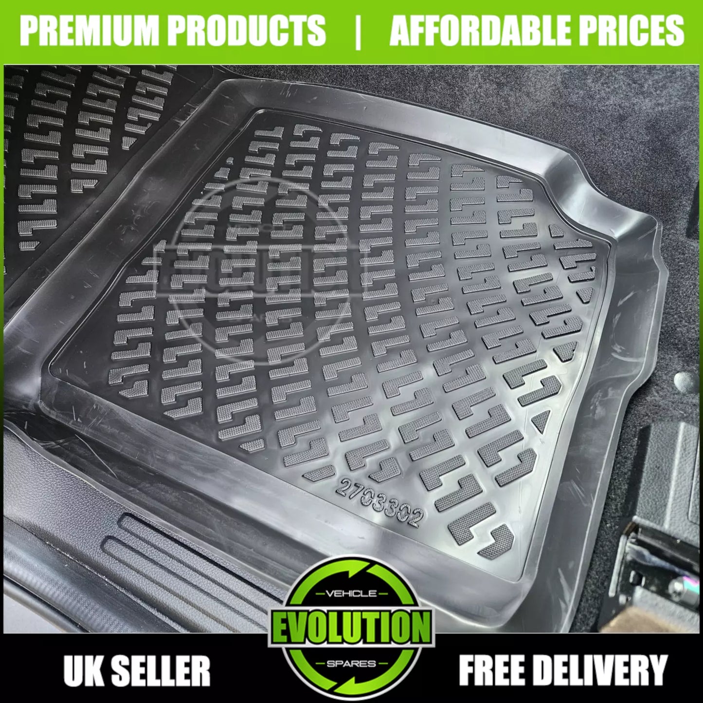 Rubber Floor mats Heavy Duty Tailored Mud Mat FITS VW Amarok 2023-2025