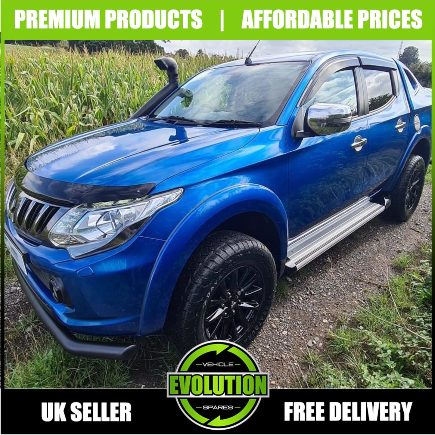 To fit Mitsubishi L200 2015-2019 MK5 Series 5 Snorkel Raised Air Intake Flow