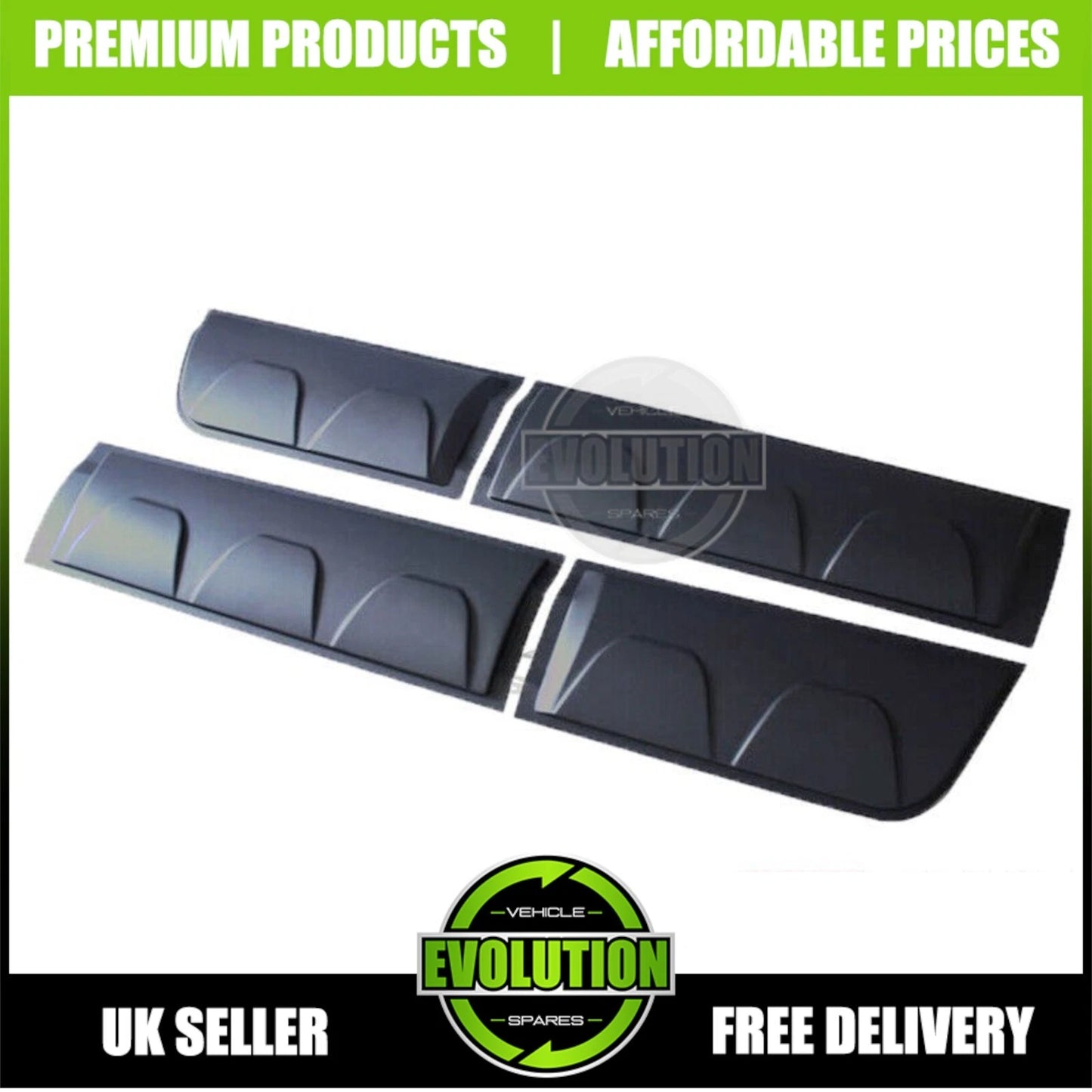 MATTE BLACK LARGE SIDE DOOR BODY KIT CLADDING TRIM FITS VW AMAROK MK1 2010-2020