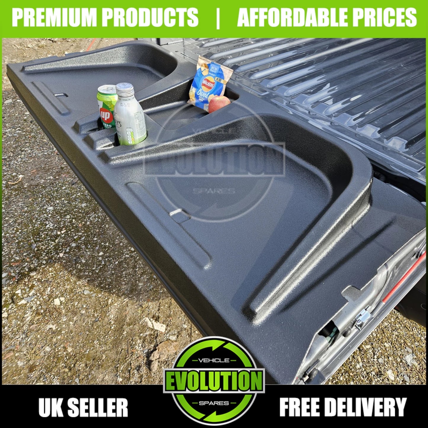 TAILGATE SEAT BENCH CHAIR CUP HOLDERS BED FOR TOYOTA HILUX 2016-2024