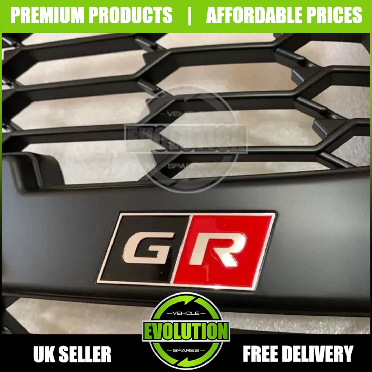 FRONT GRILLE GRILL GR SPORT SYLE MATTE FITS TOYOTA HILUX INVINCIBLE 2020-2025