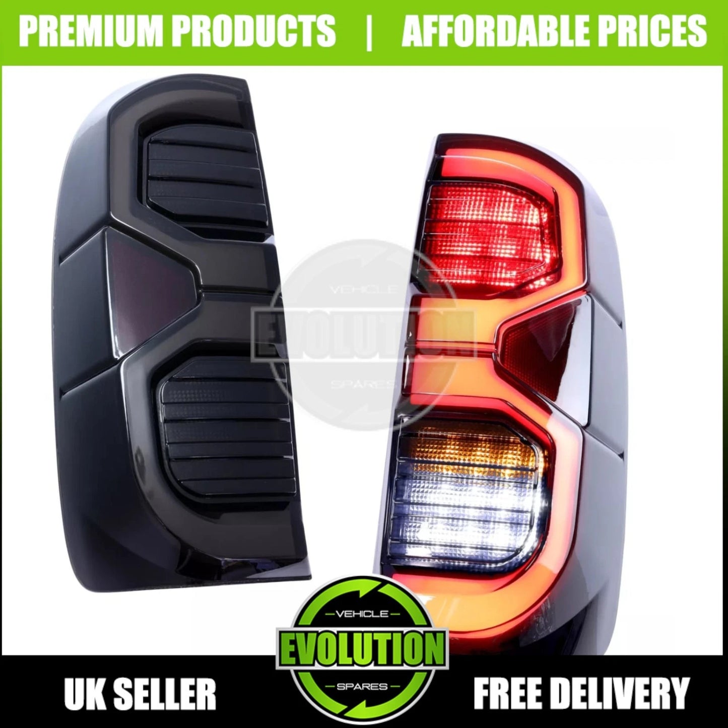 GR STYLE LED TAIL LIGHT SMOKED REAR LIGHTS UPGRADE FOR TOYOTA HILUX 2005-2016