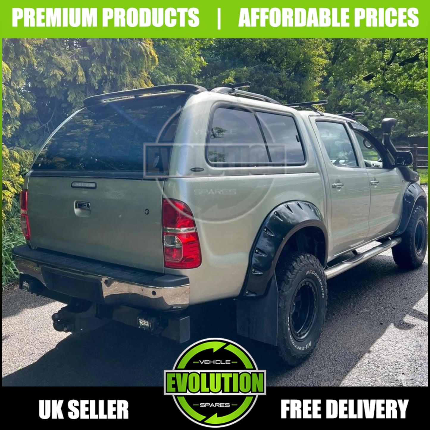 Wide Wheel Arches Monster Look Matte Fits Toyota Hilux 2012-2016 Fenders 6" Wide