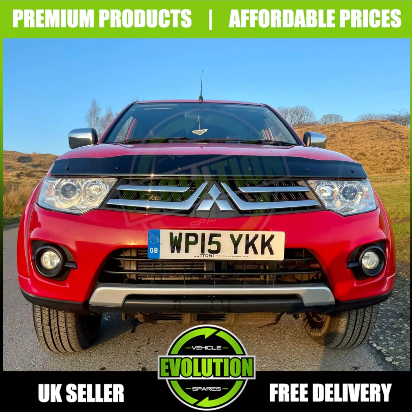 MITSUBISHI L200 2007-2015 BONNET GUARD BUG DEFLECTOR PROTECTOR BRAND NEW