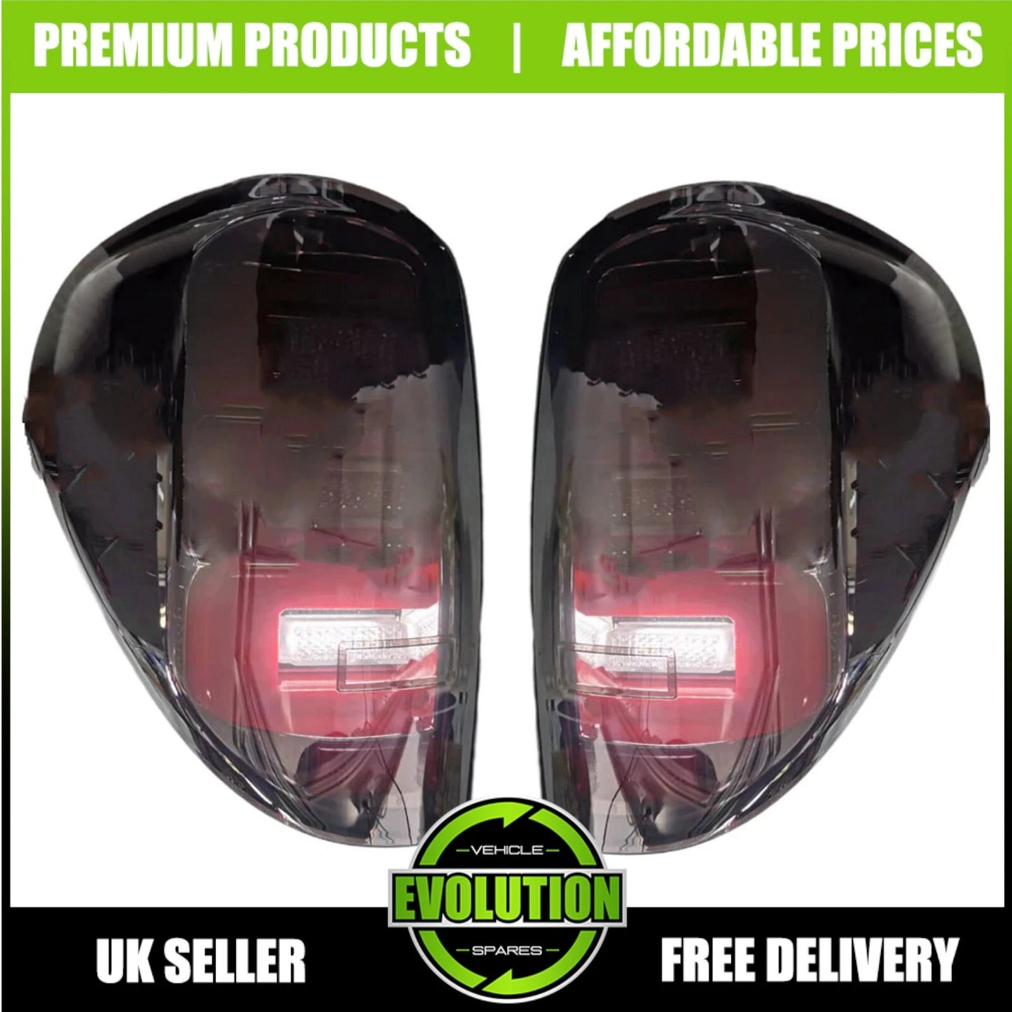 LED Rear back Lights For Mitsubishi L200 2005-14 Smoked black back light