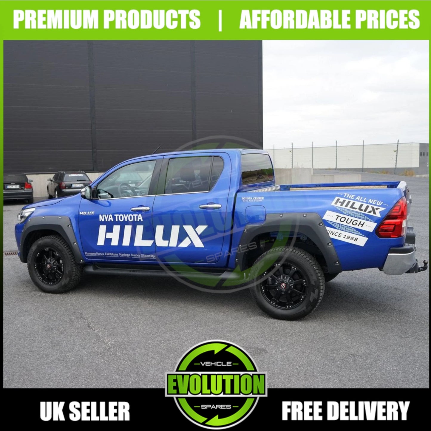 For Toyota Hilux 2016-2020 Wide Body Wheel Arches Fender Flares Riveted Style