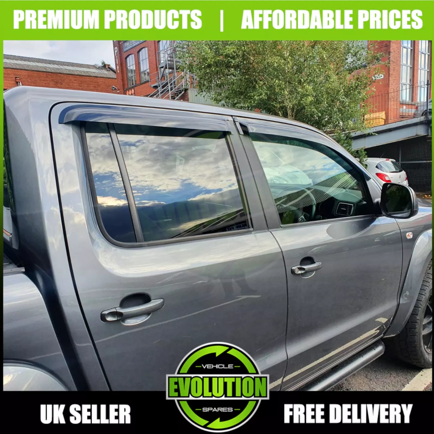 BONNET GUARD BUG DEFLECTOR AND WIND DEFLECTORS TO FIT VW AMAROK 2010-2016