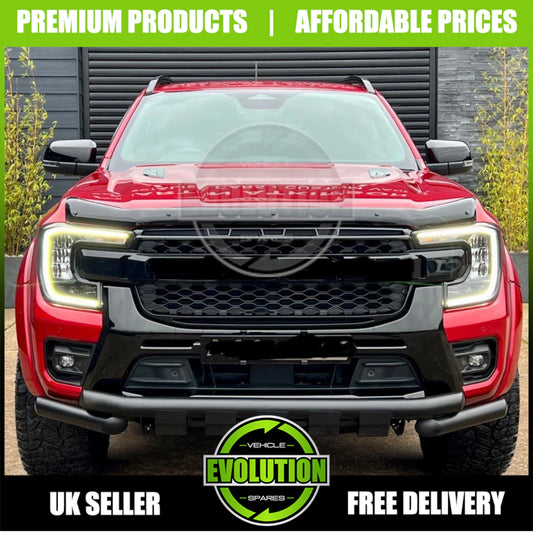 GLOSS BLACK HONEYCOMB FRONT GRILLE GRILL FOR FORD RANGER T9 WILDTRAK 2023-2025
