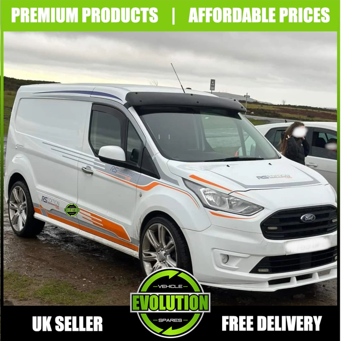 FITS FORD TRANSIT CONNECT 2019+ SUNVISOR DEFLECTOR WIND SUN VISOR PROTECTOR