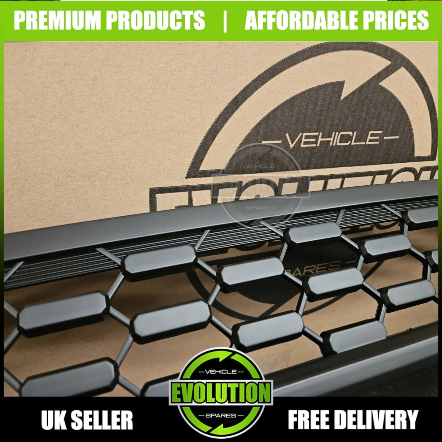 BLACK FRONT GRILLE GRILL TUNDRA SYLE FIT TOYOTA HILUX INVINCIBLE X MK8 2018-2020