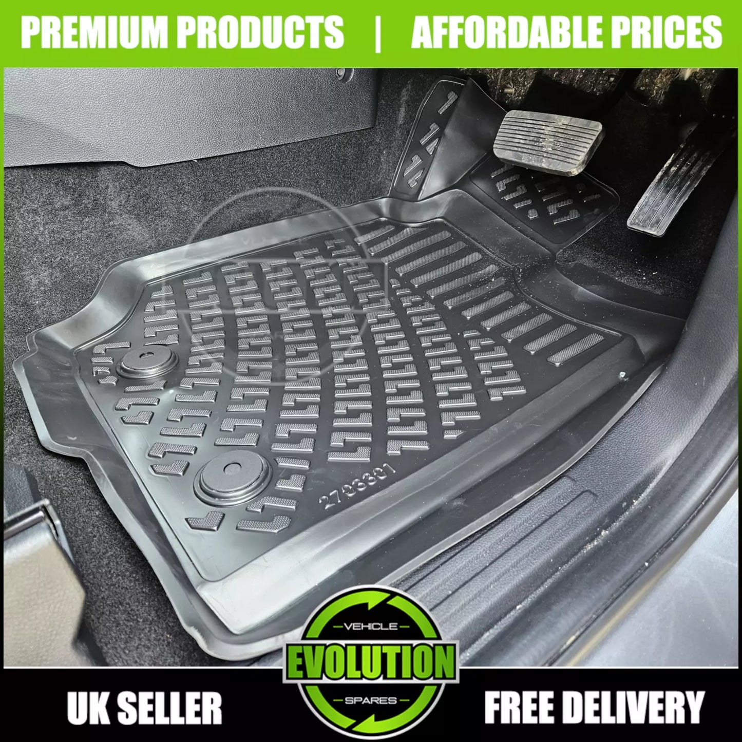 Rubber Floor mats Heavy Duty Tailored Mud Mat FITS VW Amarok 2023-2025
