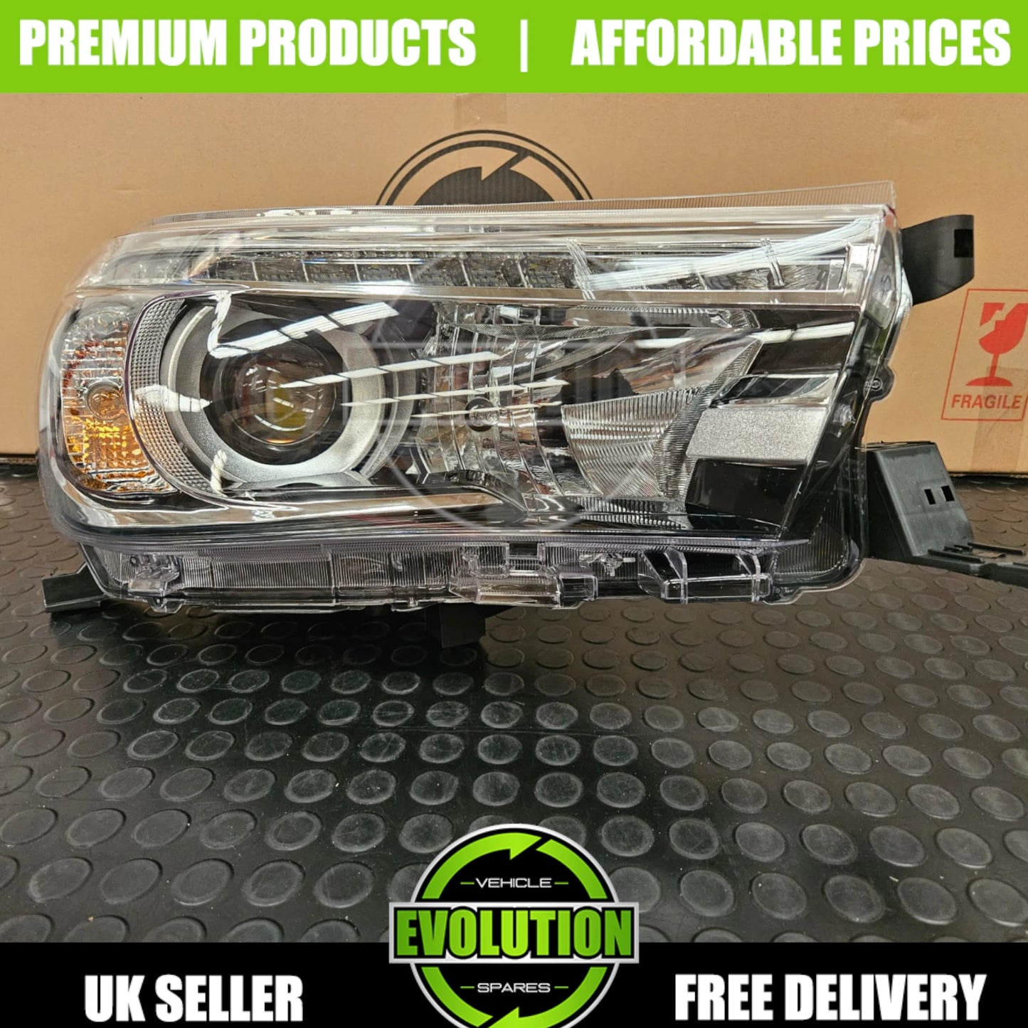 Headlight Headlamp LED DRL Drivers Right Replacement Toyota Hilux 2016-2020 MK8