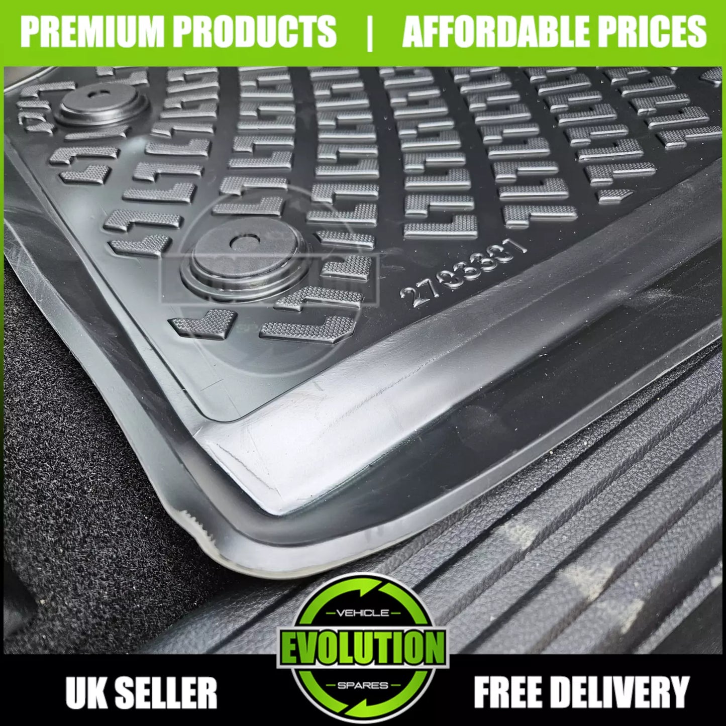 Rubber Floor mats Heavy Duty Tailored Mud Mat FITS VW Amarok 2023-2025