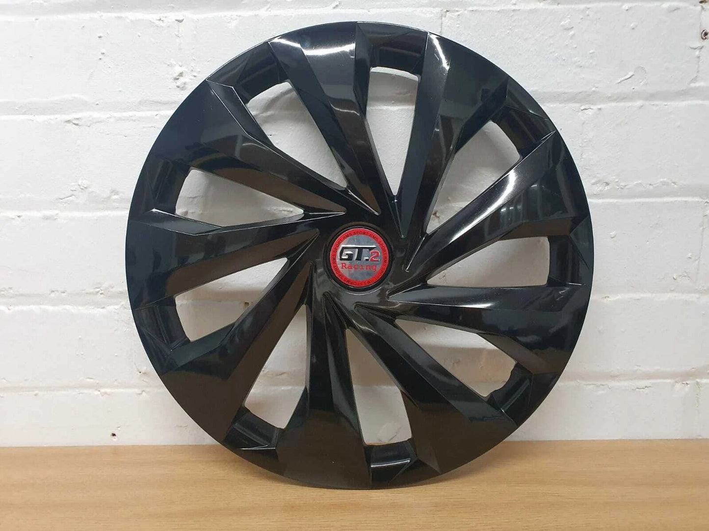 15" WHEEL TRIMS TO FIT FORD TRANSIT CUSTOM 2013-2021 4 HUB CAPS GLOSS BLACK