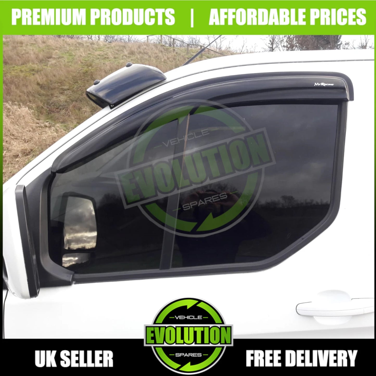 WIND DEFLECTORS RAIN SMOKE TO FIT FORD TRANSIT CUSTOM BRAND NEW 2013-2022
