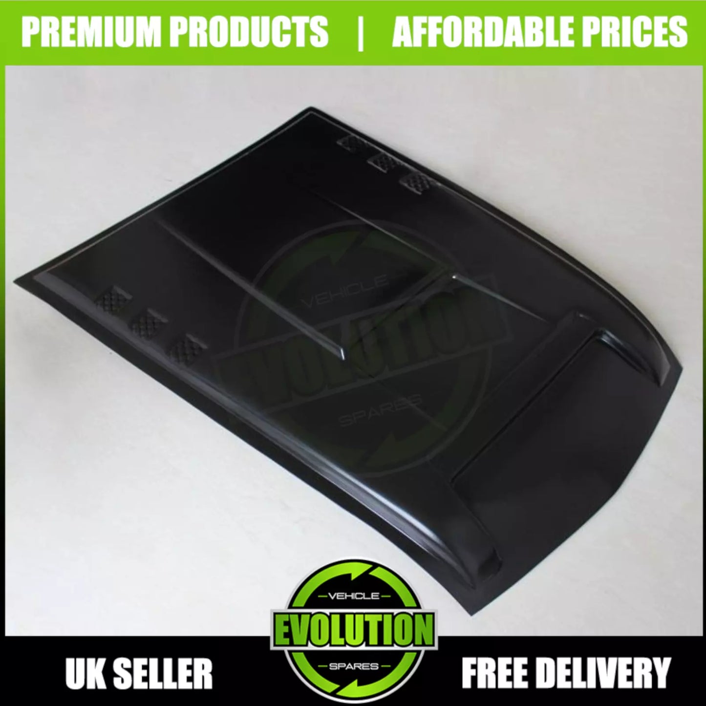 BONNET SCOOP AIR FLOW INTAKE MATTE BLACK FOR MITSUBISHI L200 SERIES 5 2016-2019