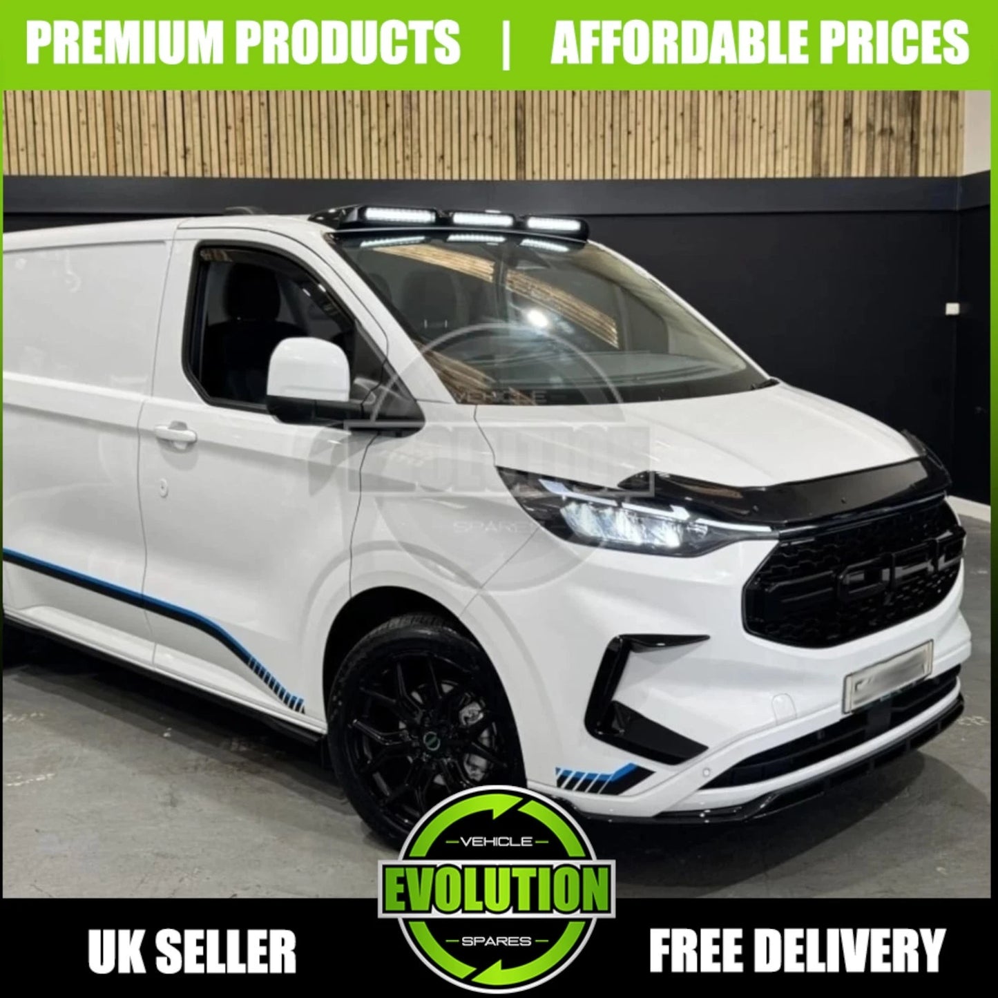 BONNET GUARD BUG DEFLECTOR PROTECTOR FITS FORD TRANSIT CUSTOM MK2 2023---