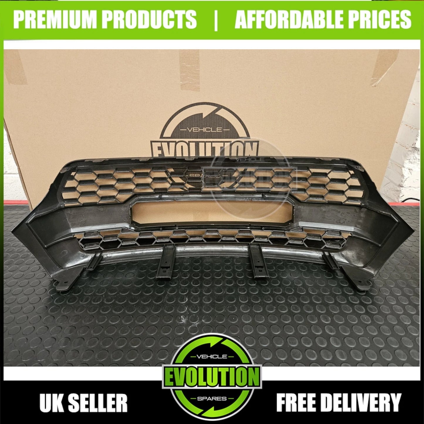 BLACK FRONT GRILLE GRILL TUNDRA SYLE FIT TOYOTA HILUX INVINCIBLE X MK8 2018-2020