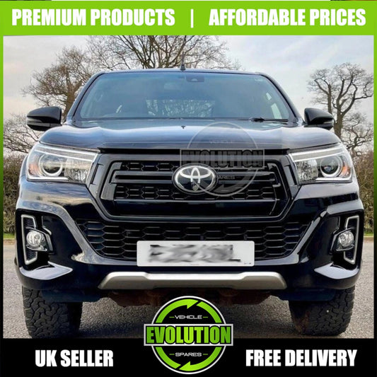 GLOSS BLACK FRONT GRILLE ROCCO GRILL FOR TOYOTA HILUX INVINCIBLE X MK8 2018-2020