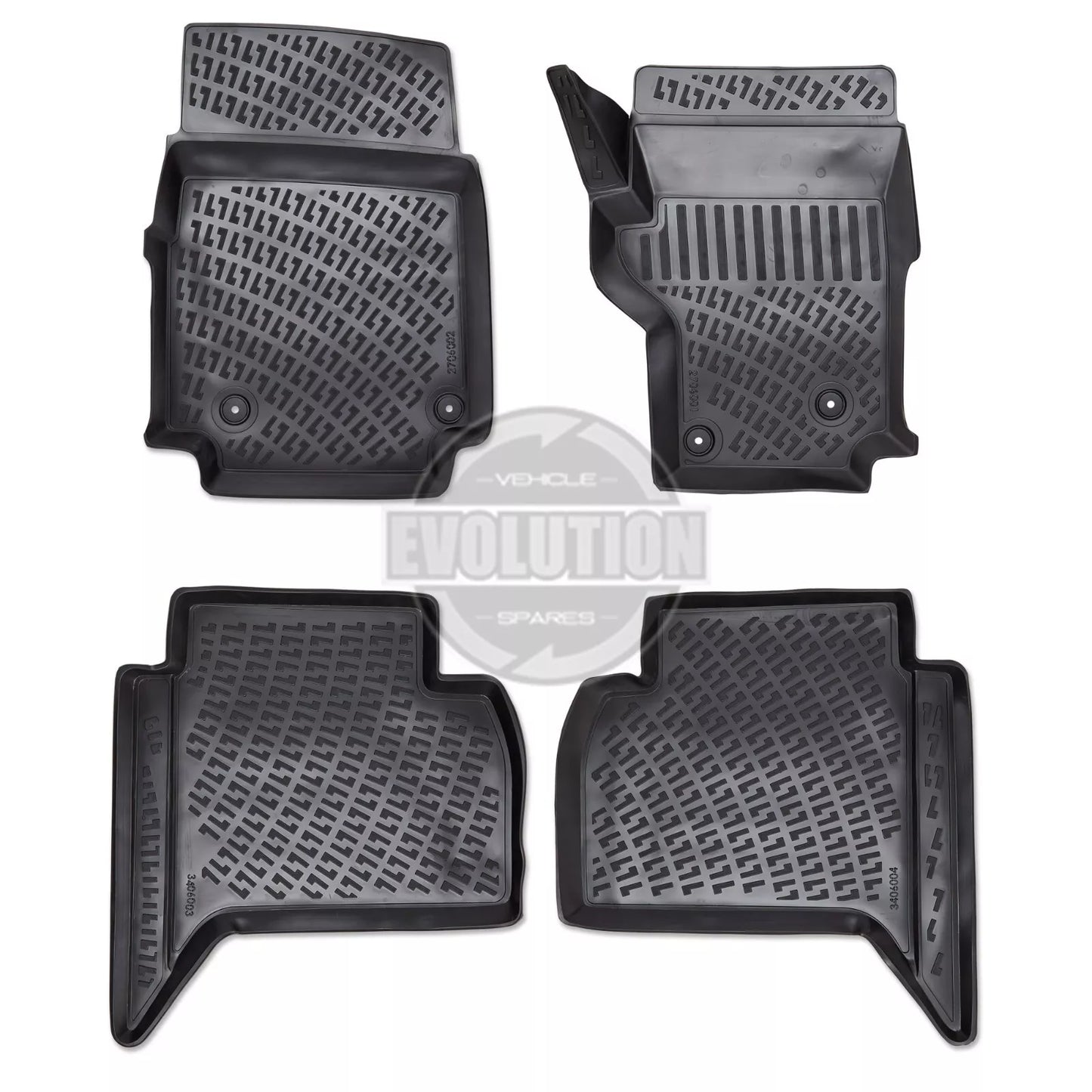 Rubber Floor Mats Deep Tray Tailored Fit Mud Mat VW AMAROK Double Cab 2010-2016