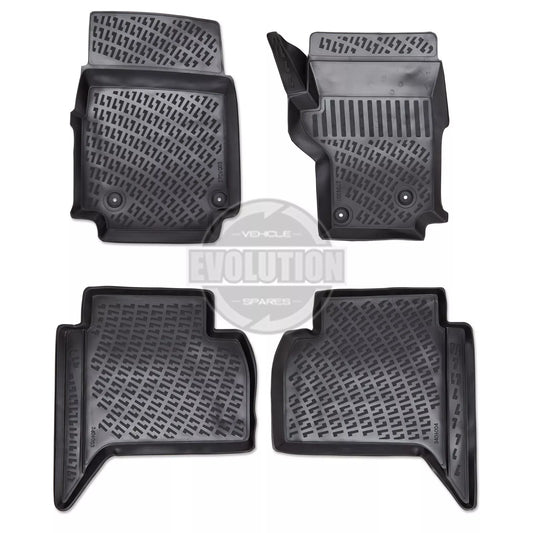 Rubber Floor Mats Deep Tray Tailored Fit Mud Mat VW AMAROK Double Cab 2010-2016