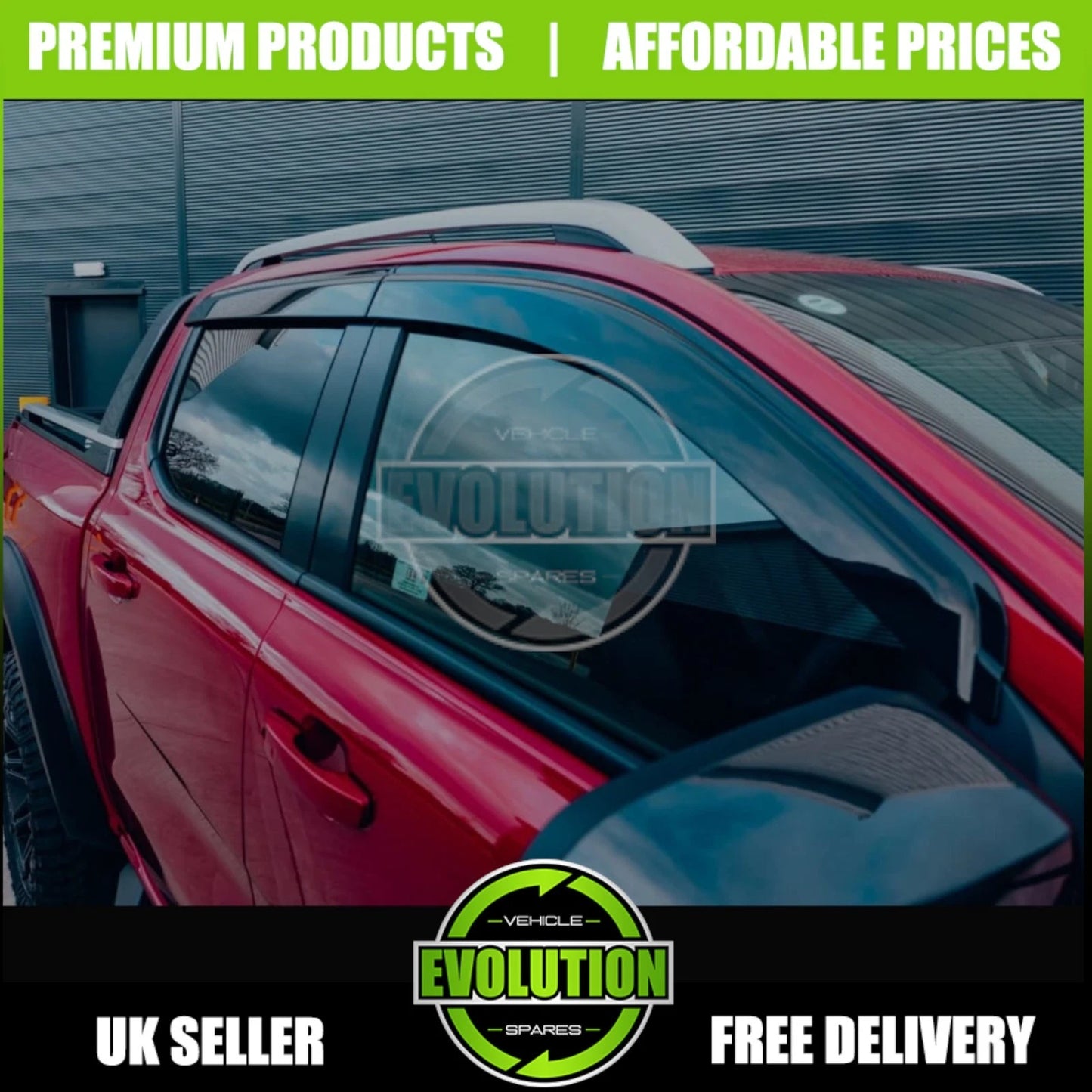 WIND RAIN SUN SMOKE GUARD DEFLECTORS GLOSS FITS NISSAN NAVARA NP300 2016-2022